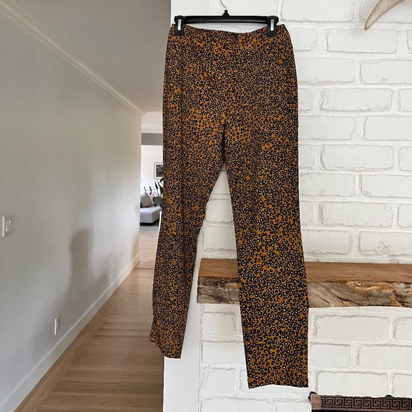 Who What Wear Leopard Print Pull-On Skinny Pants - Sz 6 - Picture 2 of 6